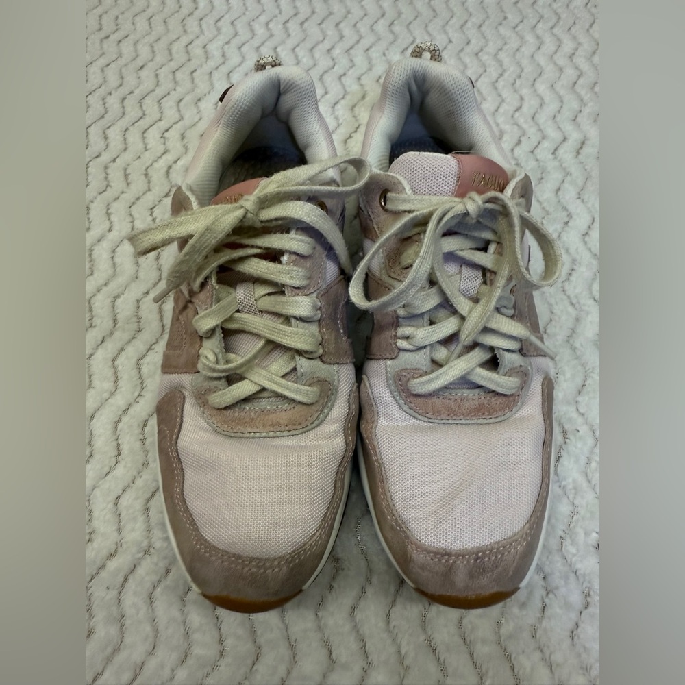 Faguo By Anthropologie Willow Pink Suede Lace Up Comfort Retro Style Sneakers 8